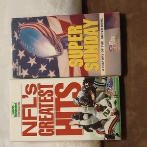 2 1988 VHS NFL Greatest Hits and Super Sunday